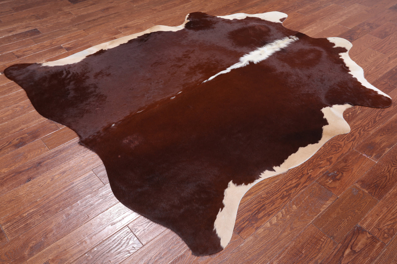 SUPER SALE Brown Natural Cowhide Rug - X-Large 7' 3"H x 6' 5"W