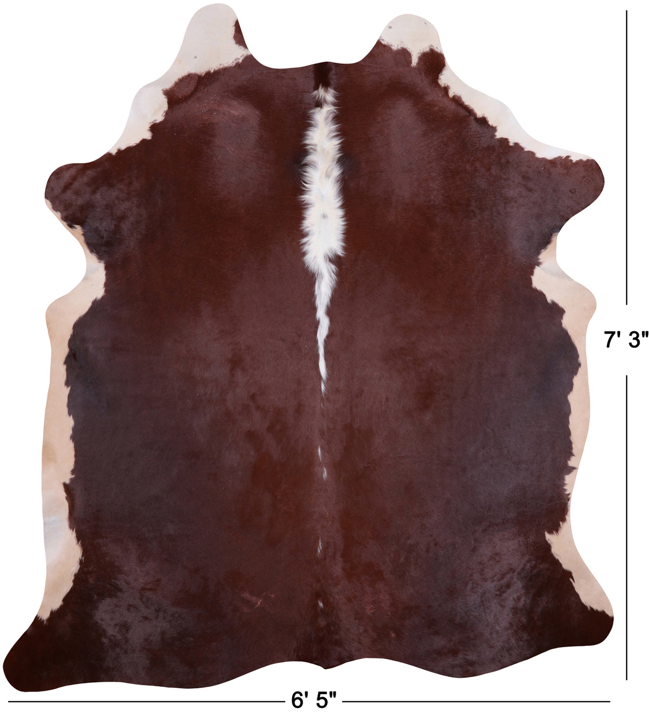 SUPER SALE Brown Natural Cowhide Rug - X-Large 7' 3"H x 6' 5"W