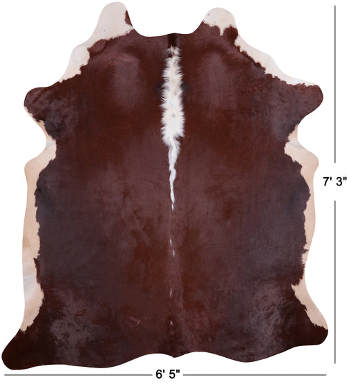 SUPER SALE Brown Natural Cowhide Rug - X-Large 7' 3