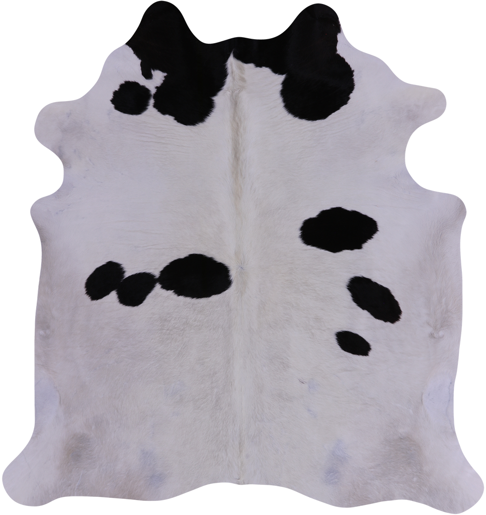 SUPER SALE Black & White Natural Cowhide Rug - X-Large 6' 10"H x 6' 4"W