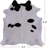 Thumbnail for SUPER SALE Black & White Natural Cowhide Rug - X-Large 6' 10