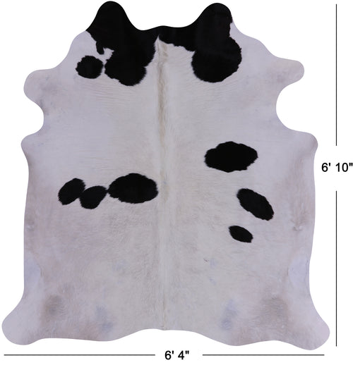 SUPER SALE Black & White Natural Cowhide Rug - X-Large 6' 10