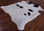SUPER SALE Black & White Natural Cowhide Rug - X-Large 6' 10"H x 6' 4"W