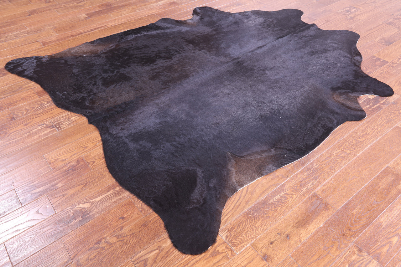 SUPER SALE Black Natural Cowhide Rug - XX-Large 8' 0"H x 6' 7"W