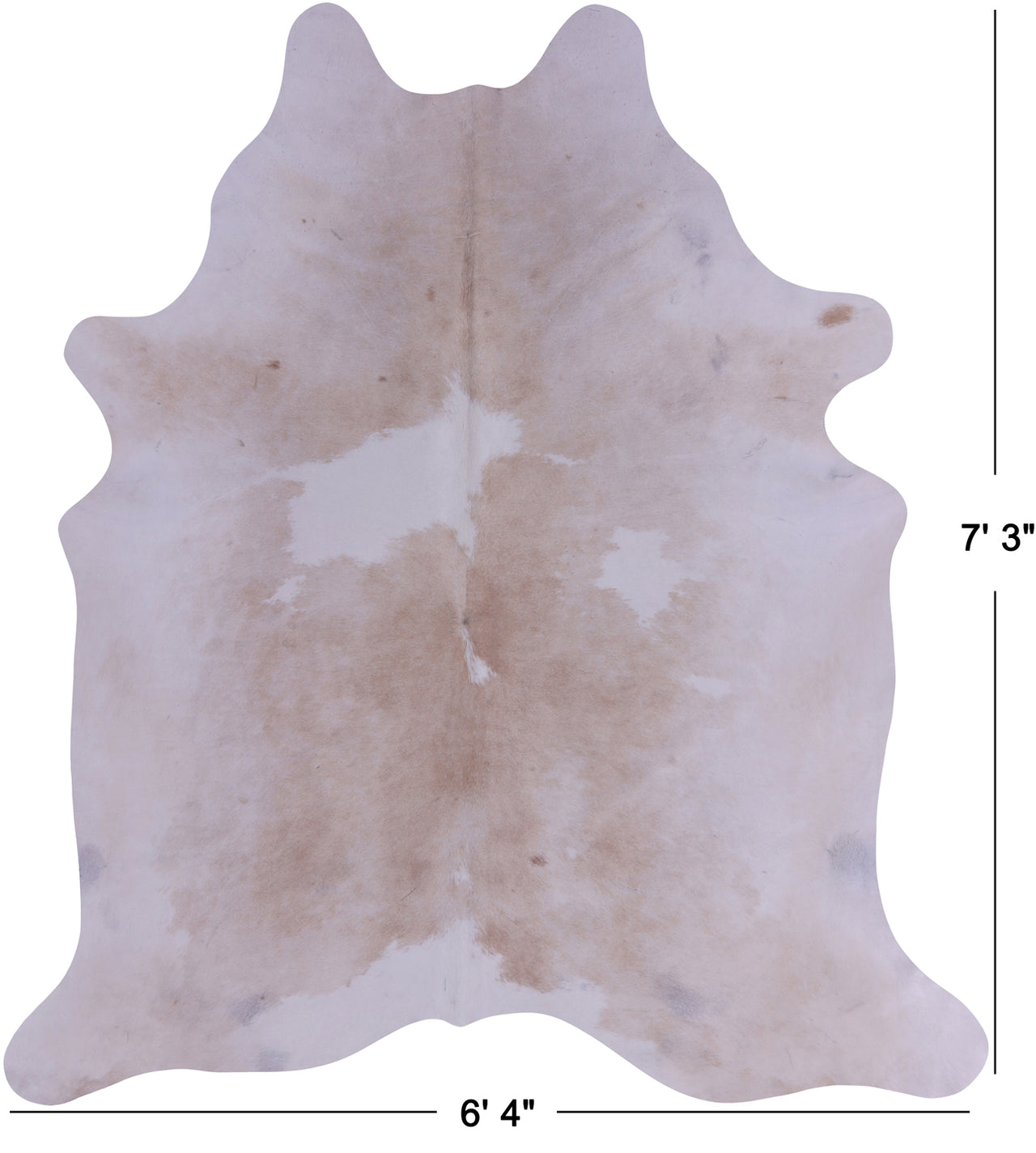 SUPER SALE Beige Natural Cowhide Rug - X-Large 7' 3"H x 6' 4"W