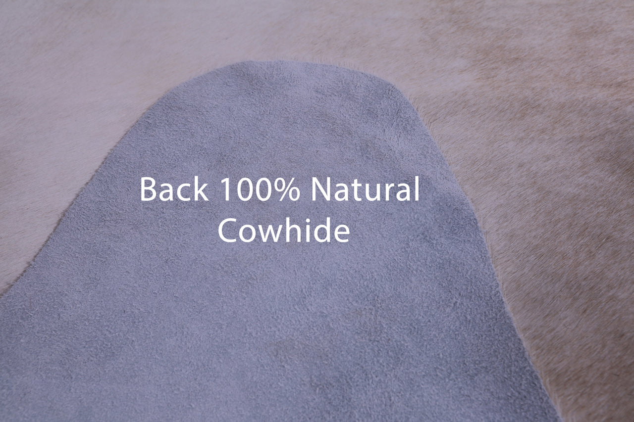 SUPER SALE Beige Natural Cowhide Rug - X-Large 7' 3"H x 6' 4"W