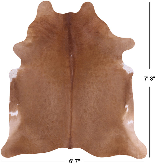 SUPER SALE Light Brown Natural Cowhide Rug - X-Large 7' 3