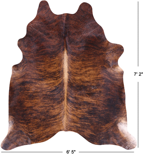 SUPER SALE Brindle Natural Cowhide Rug - X-Large 7' 2