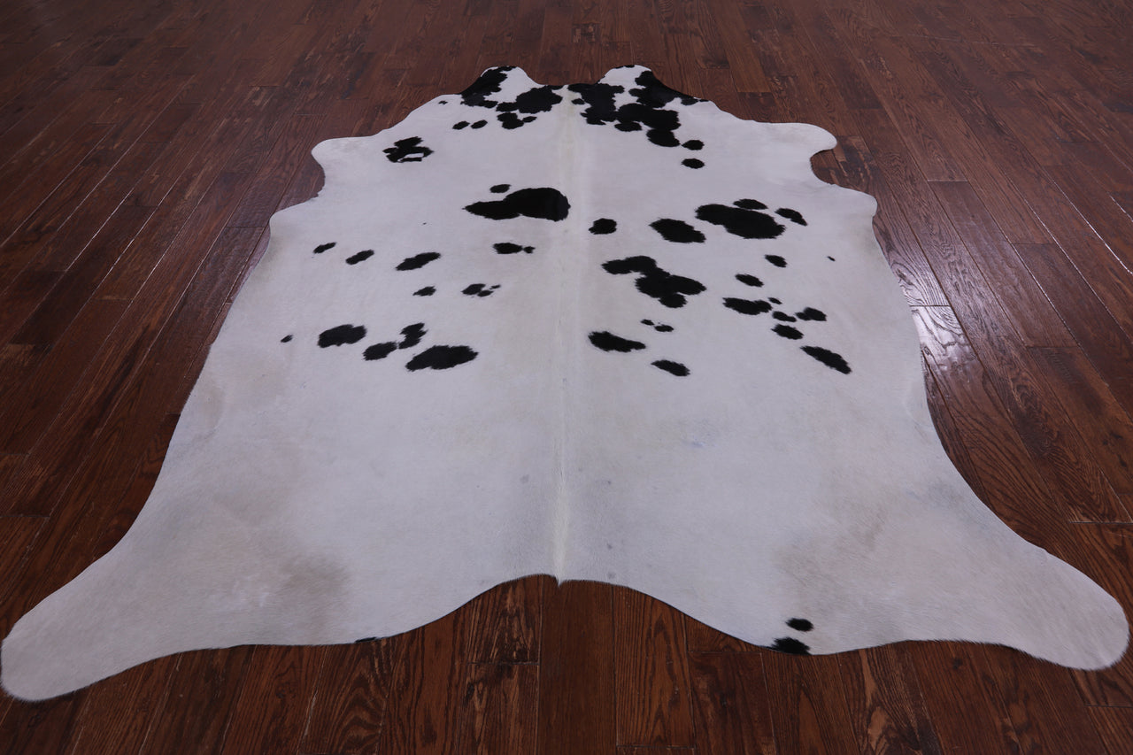 SUPER SALE Black & White Natural Cowhide Rug - XX-Large 8' 2"H x 6' 7"W