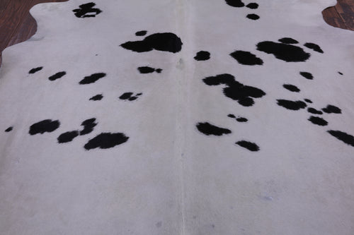 SUPER SALE Black & White Natural Cowhide Rug - XX-Large 8' 2