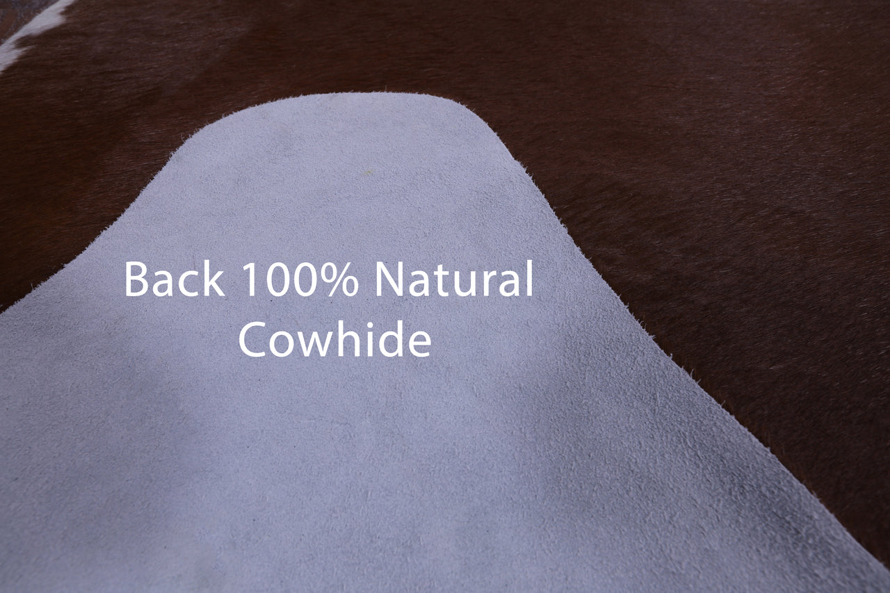 SUPER SALE Brown & White Natural Cowhide Rug - XX-Large 7' 10"H x 6' 3"W