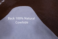 Thumbnail for SUPER SALE Brown & White Natural Cowhide Rug - XX-Large 7' 10