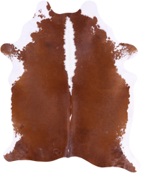 Thumbnail for SUPER SALE Brown & White Natural Cowhide Rug - XX-Large 7' 10