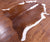 SUPER SALE Brown & White Natural Cowhide Rug - XX-Large 7' 10"H x 6' 3"W