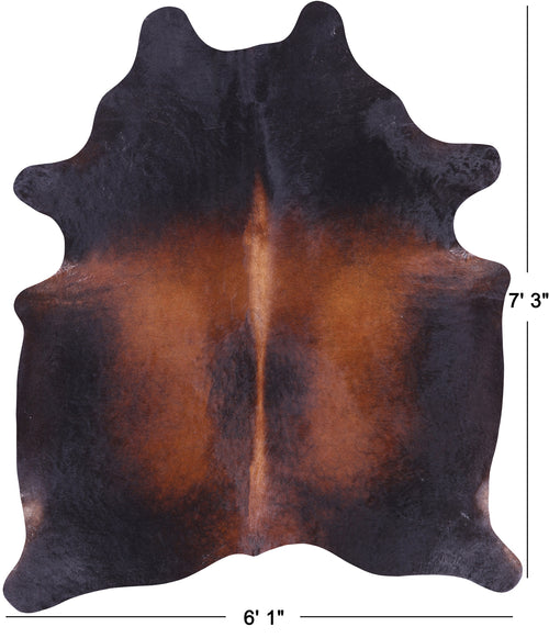 SUPER SALE Dark Brown Natural Cowhide Rug - X-Large 7' 3