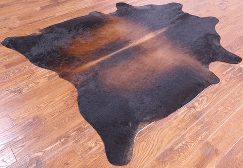 SUPER SALE Dark Brown Natural Cowhide Rug - X-Large 7' 3