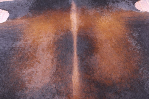 SUPER SALE Dark Brown Natural Cowhide Rug - X-Large 7' 3