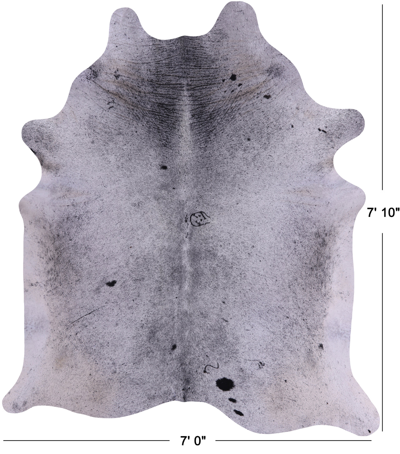 SUPER SALE Black Salt & Pepper Natural Cowhide Rug - XX-Large 7' 10"H x 7' 0"W