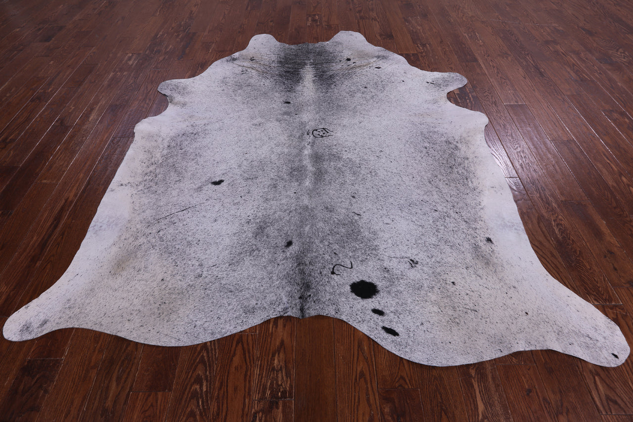 SUPER SALE Black Salt & Pepper Natural Cowhide Rug - XX-Large 7' 10"H x 7' 0"W