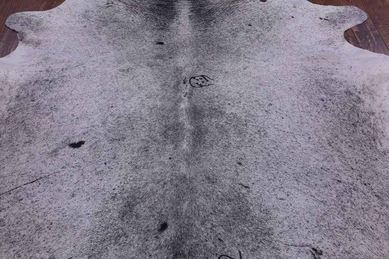 SUPER SALE Black Salt & Pepper Natural Cowhide Rug - XX-Large 7' 10"H x 7' 0"W