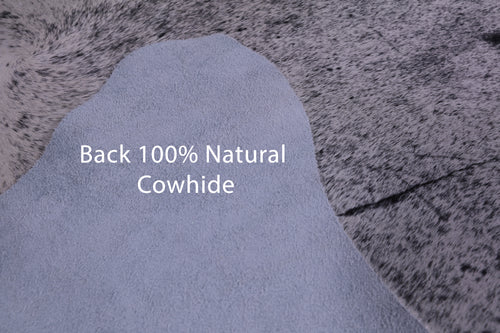 SUPER SALE Black Salt & Pepper Natural Cowhide Rug - XX-Large 7' 10