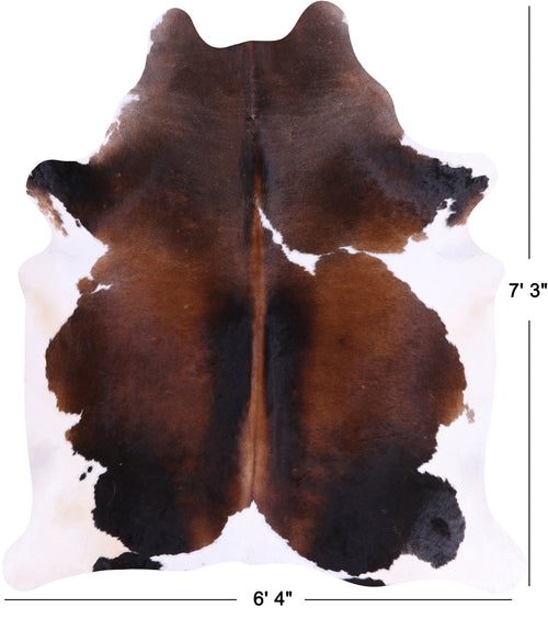 SUPER SALE Tricolor Natural Cowhide Rug - X-Large 7' 3