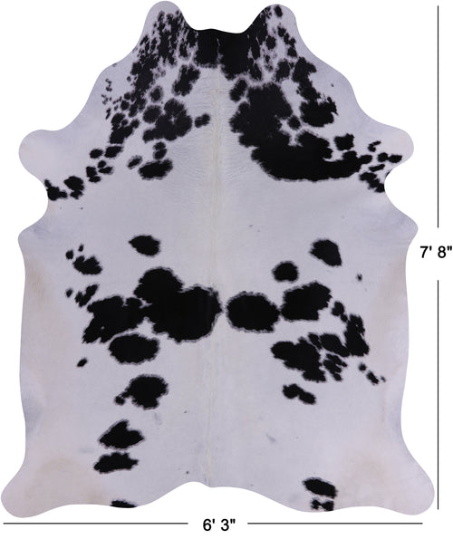 SUPER SALE Black & White Natural Cowhide Rug - XX-Large 7' 8