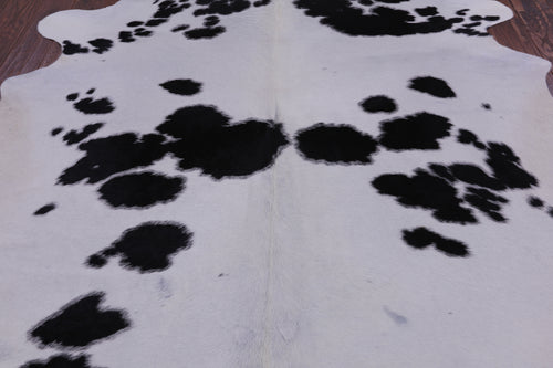 SUPER SALE Black & White Natural Cowhide Rug - XX-Large 7' 8