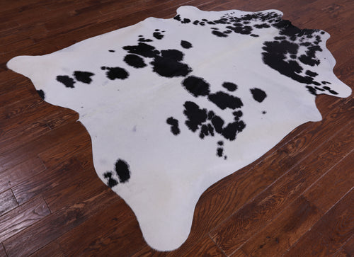 SUPER SALE Black & White Natural Cowhide Rug - XX-Large 7' 8