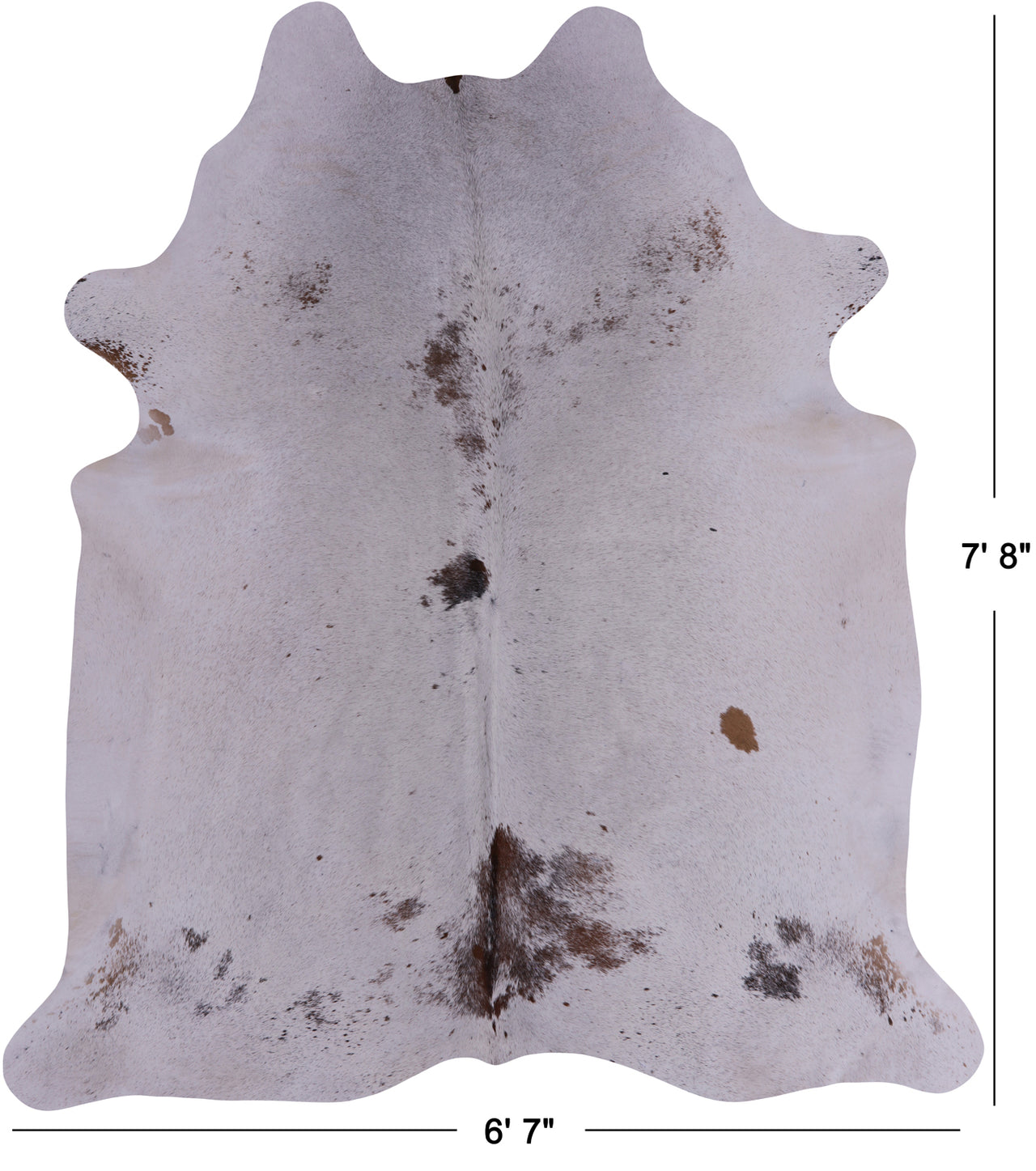 SUPER SALE Brown Salt & Pepper Natural Cowhide Rug - XX-Large 7' 8"H x 6' 7"W