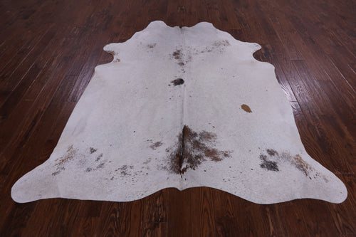 SUPER SALE Brown Salt & Pepper Natural Cowhide Rug - XX-Large 7' 8