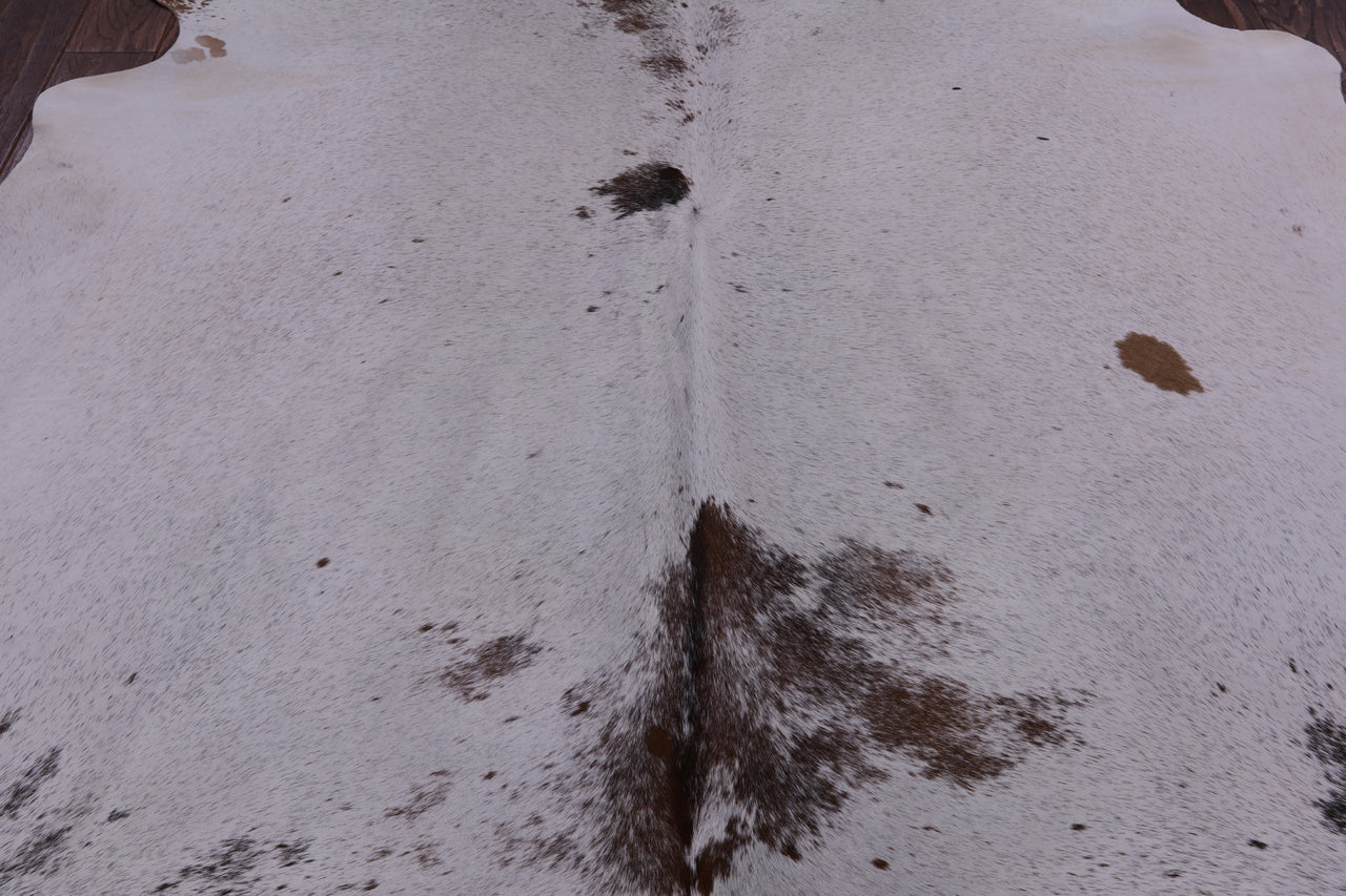 SUPER SALE Brown Salt & Pepper Natural Cowhide Rug - XX-Large 7' 8"H x 6' 7"W