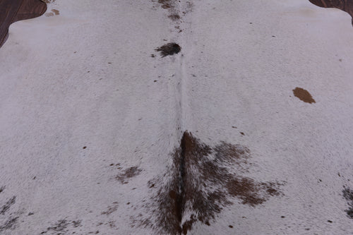SUPER SALE Brown Salt & Pepper Natural Cowhide Rug - XX-Large 7' 8