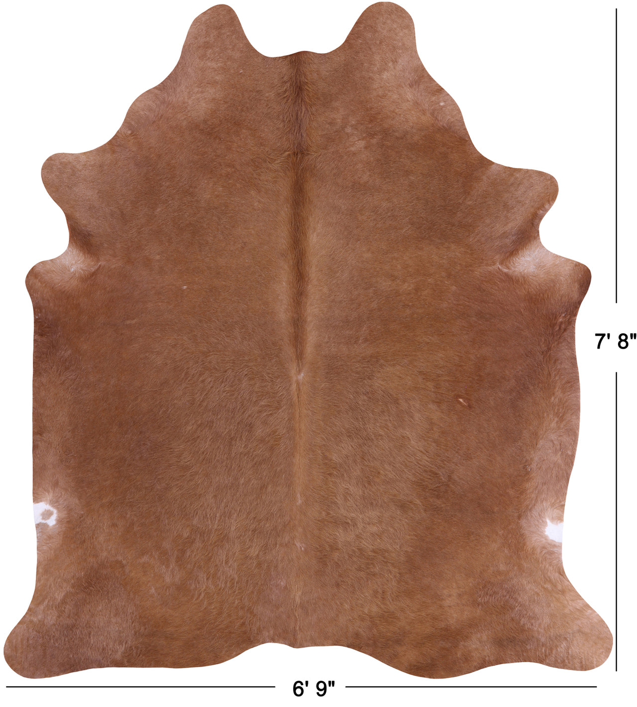 SUPER SALE Brown Natural Cowhide Rug - XX-Large 7' 8"H x 6' 9"W