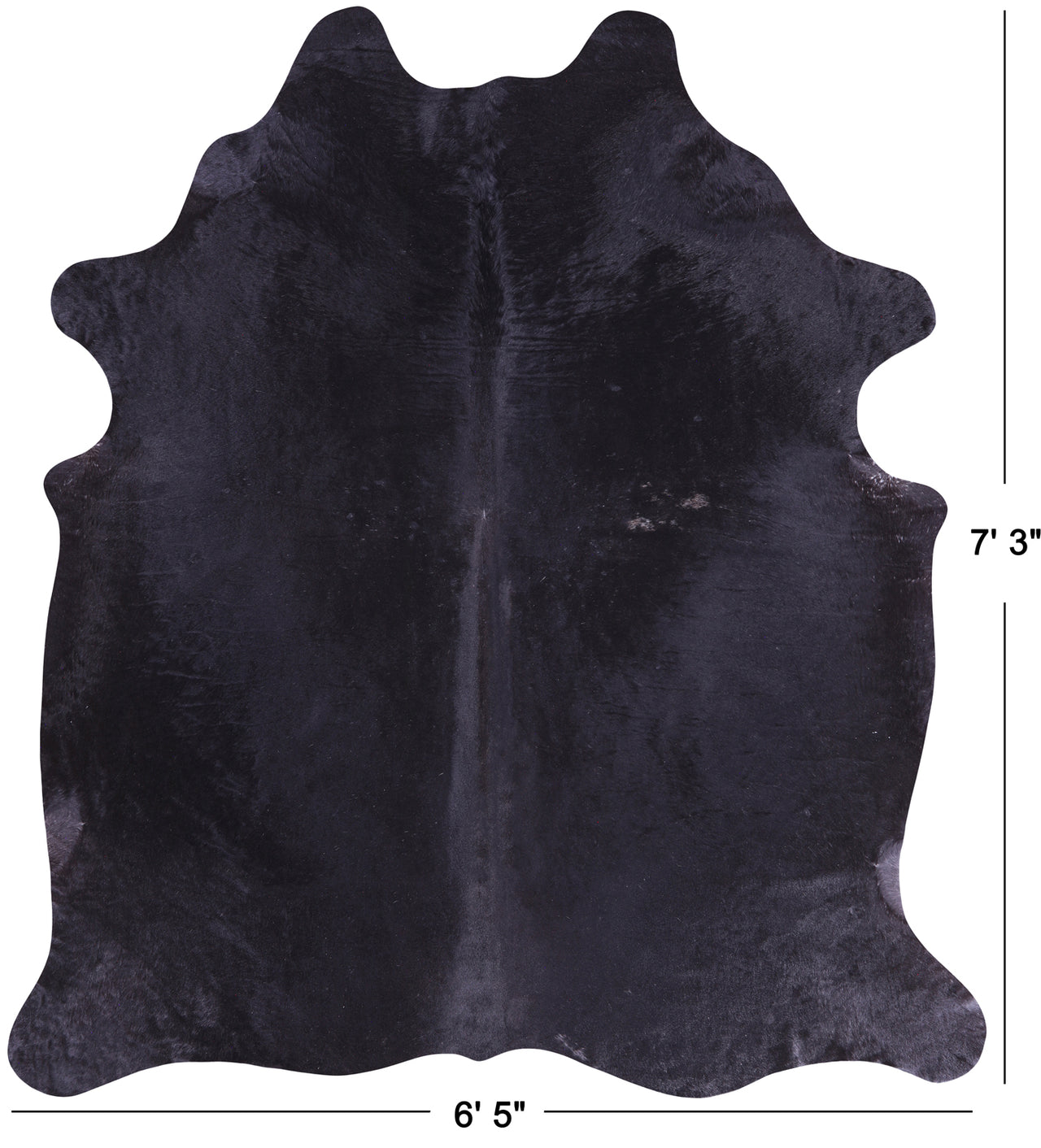 SUPER SALE Black Natural Cowhide Rug - X-Large 7' 3"H x 6' 5"W