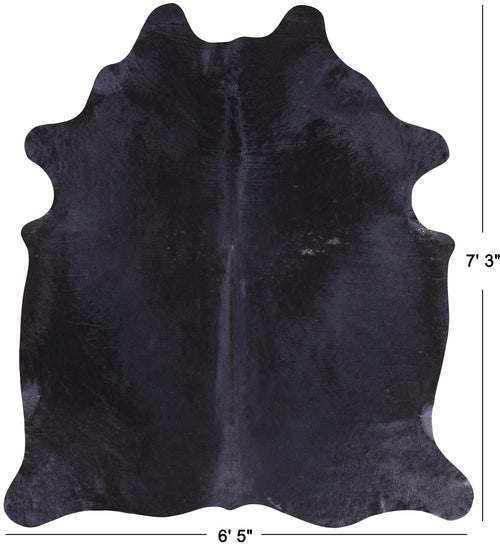 SUPER SALE Black Natural Cowhide Rug - X-Large 7' 3