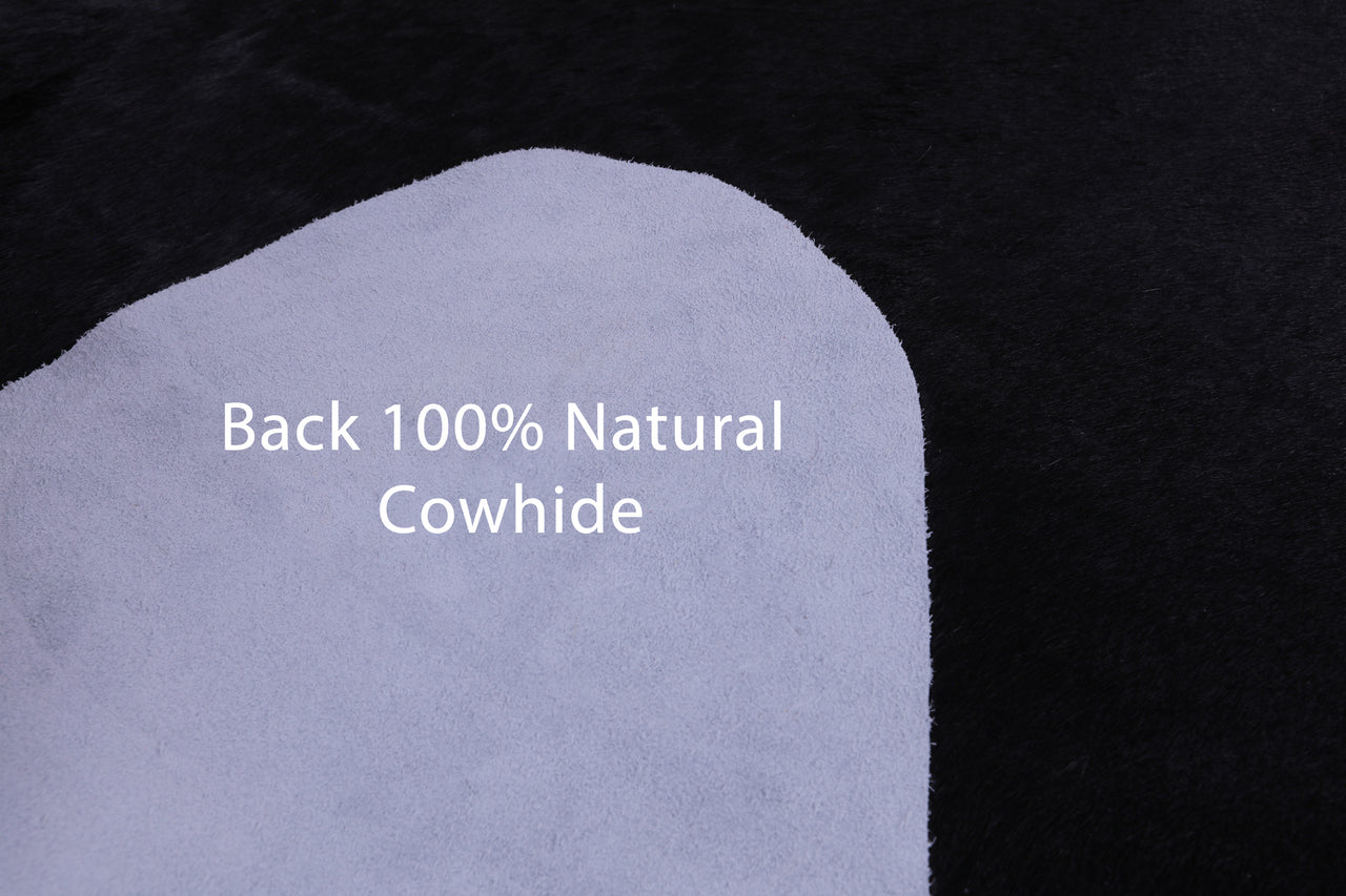 SUPER SALE Black Natural Cowhide Rug - X-Large 7' 3"H x 6' 5"W