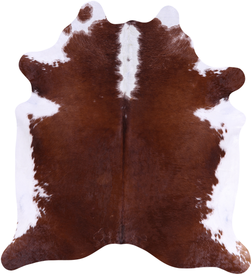 SUPER SALE Brown & White Natural Cowhide Rug - X-Large 7' 1