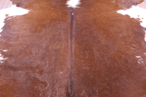 SUPER SALE Brown & White Natural Cowhide Rug - X-Large 7' 1