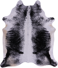 Thumbnail for SUPER SALE Black Salt & Pepper Natural Cowhide Rug - XX-Large 7' 4