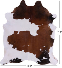 Thumbnail for SUPER SALE Brown & White Natural Cowhide Rug - X-Large 7' 3