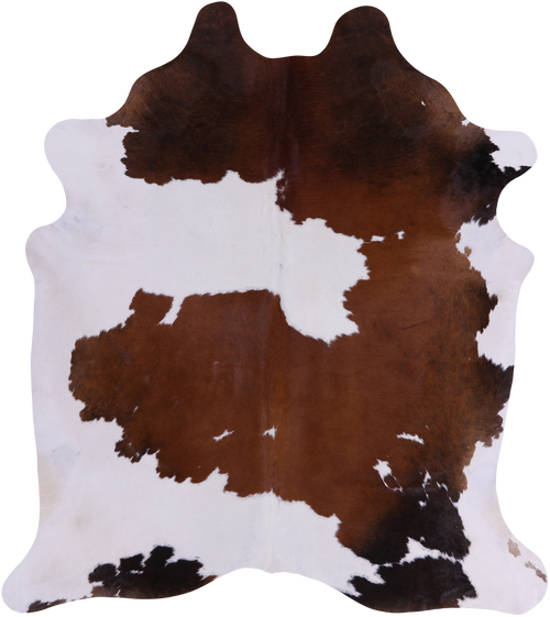 SUPER SALE Brown & White Natural Cowhide Rug - X-Large 7' 3