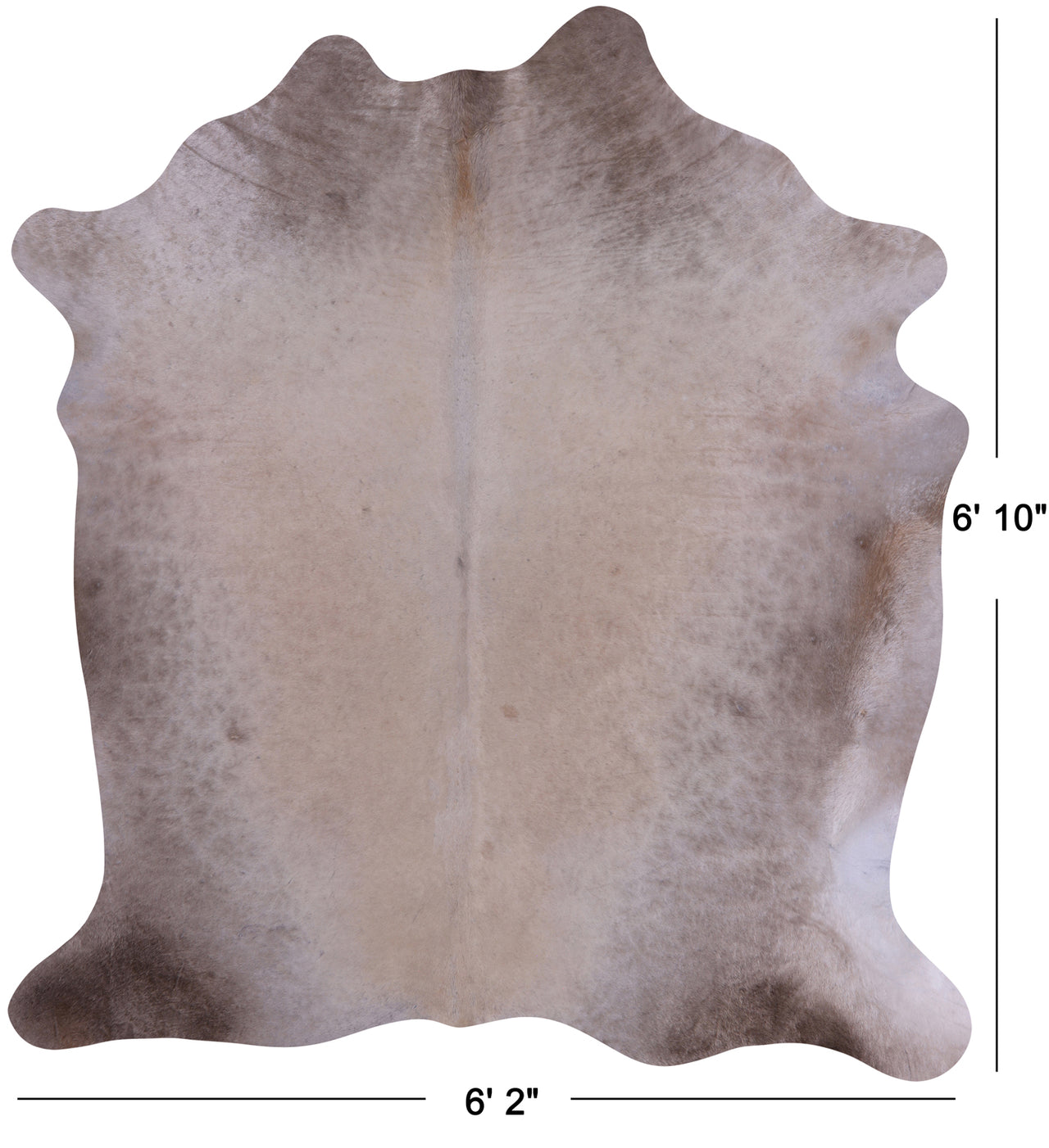 SUPER SALE Beige Natural Cowhide Rug - X-Large 6' 10"H x 6' 2"W