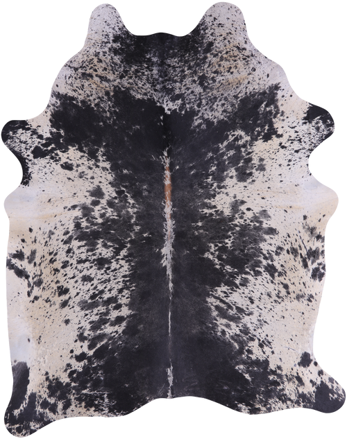 SUPER SALE Black Salt & Pepper Natural Cowhide Rug - XX-Large 8' 2