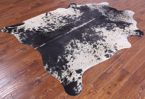 SUPER SALE Black Salt & Pepper Natural Cowhide Rug - XX-Large 8' 2