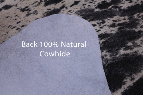 SUPER SALE Black Salt & Pepper Natural Cowhide Rug - XX-Large 8' 2
