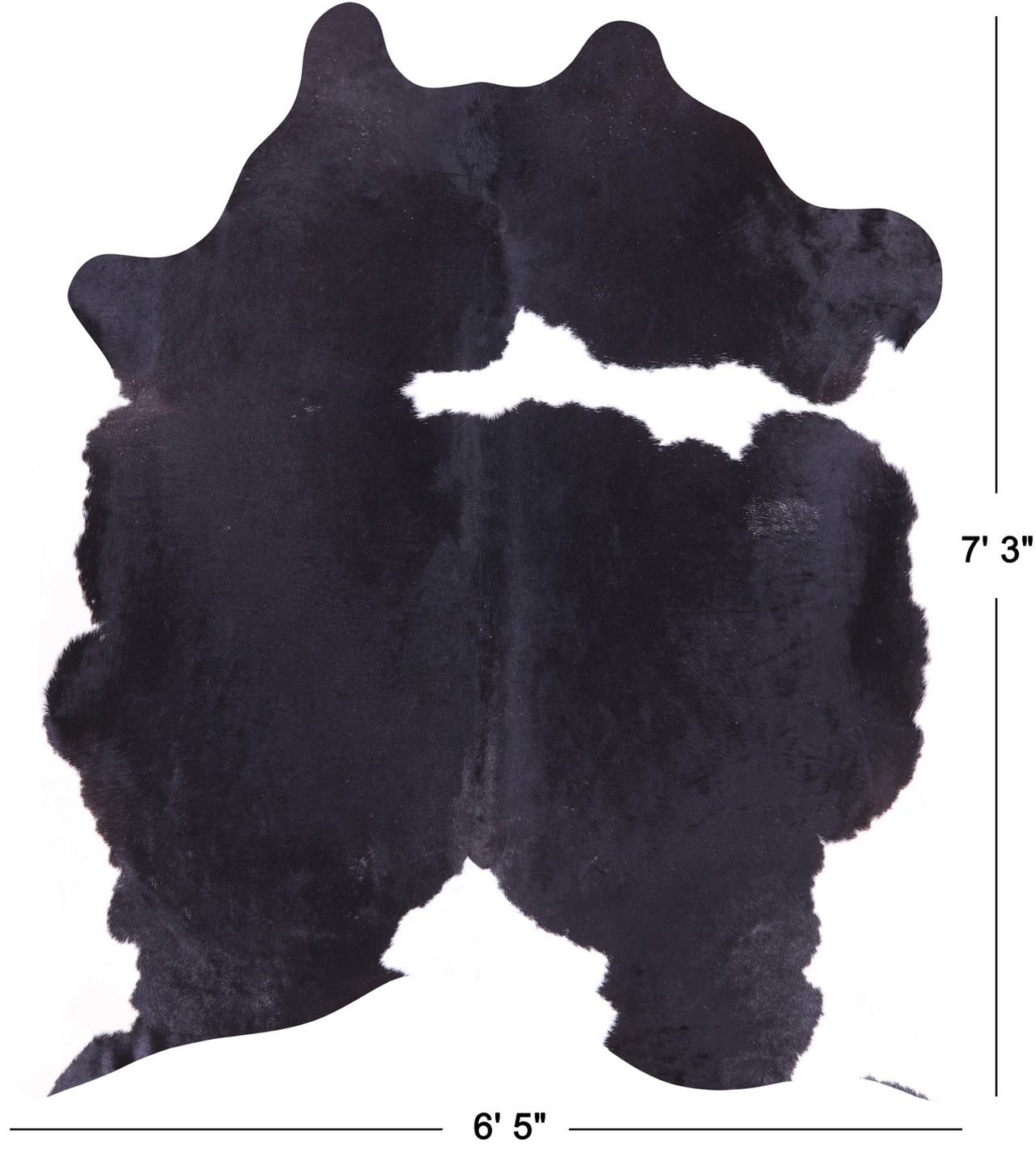SUPER SALE Black & White Natural Cowhide Rug - X-Large 7' 3"H x 6' 5"W