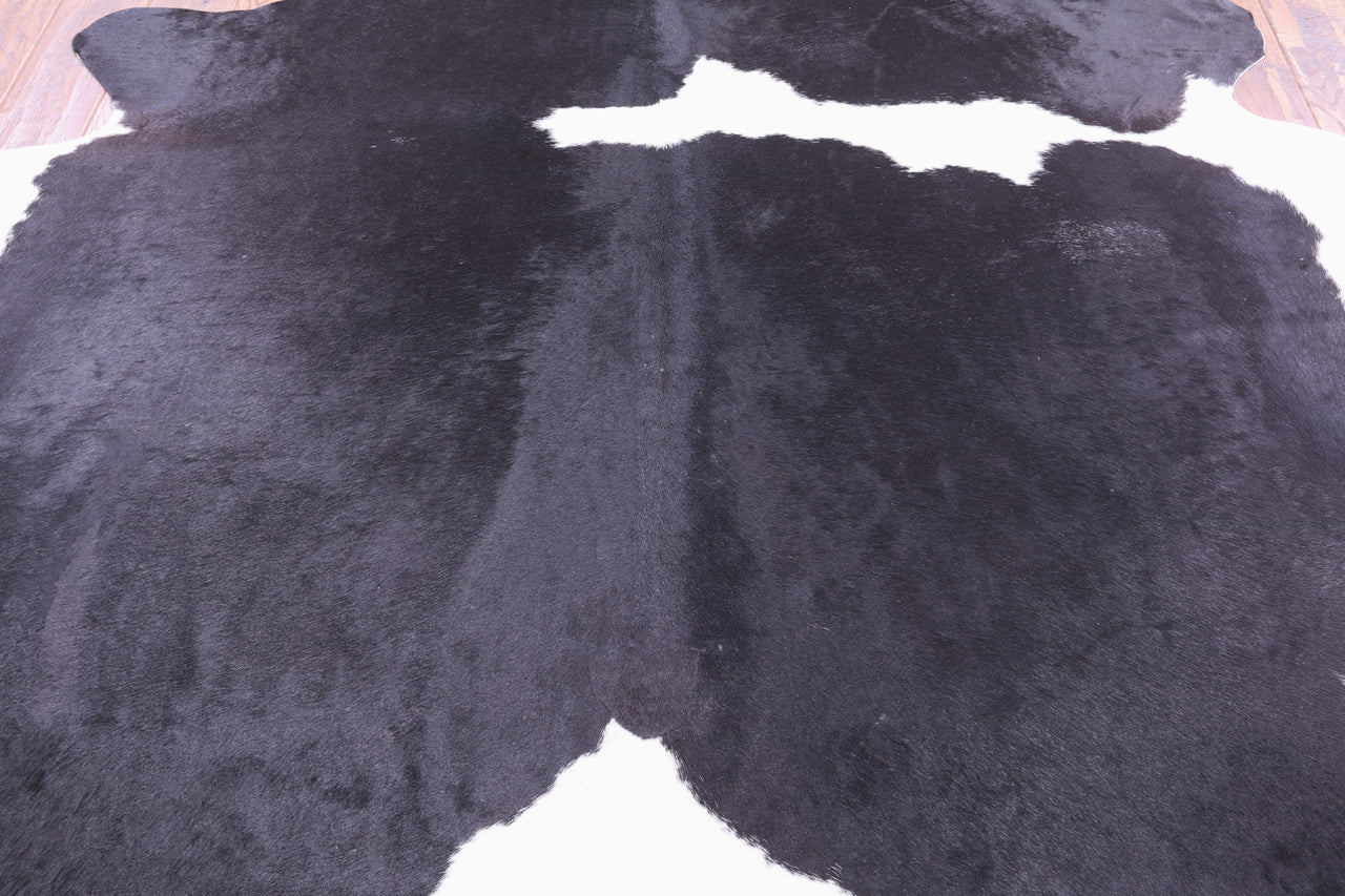 SUPER SALE Black & White Natural Cowhide Rug - X-Large 7' 3"H x 6' 5"W