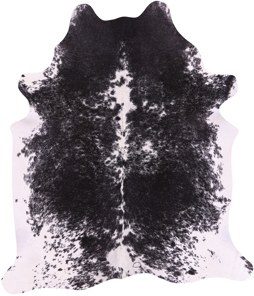 SUPER SALE Black Salt & Pepper Natural Cowhide Rug - X-Large 7' 3"H x 6' 2"W