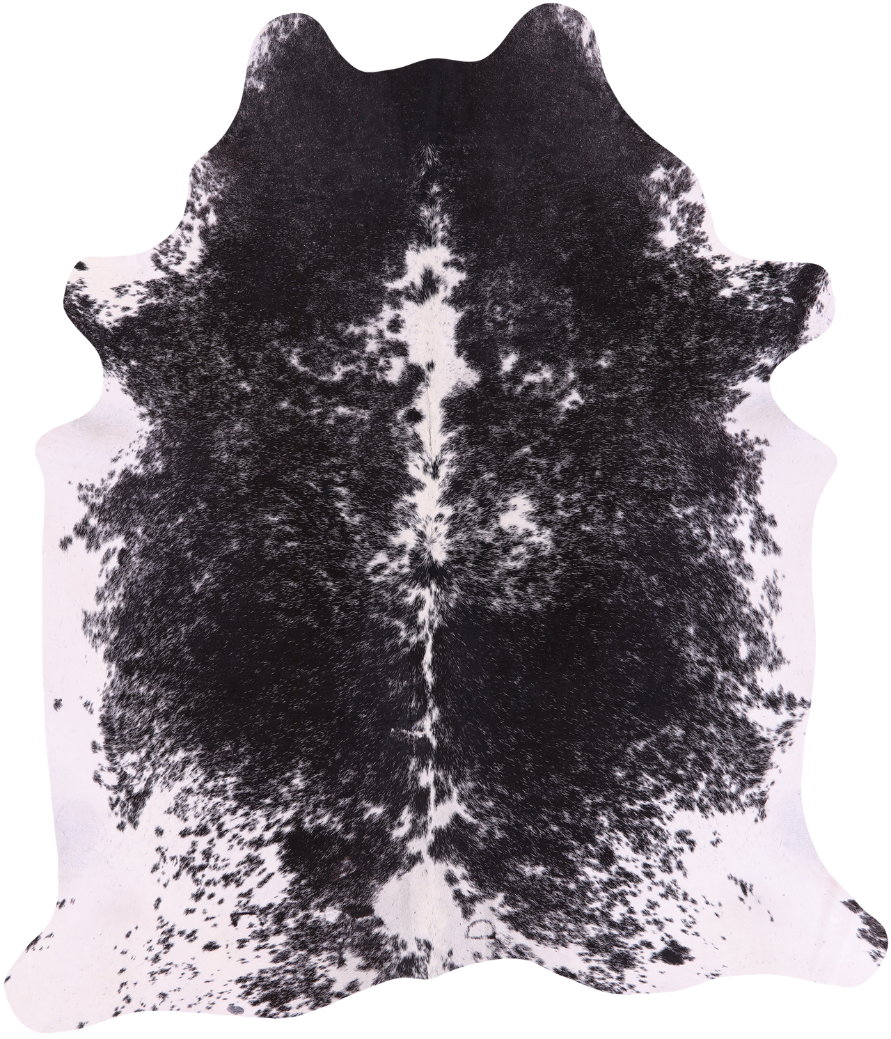 SUPER SALE Black Salt & Pepper Natural Cowhide Rug - X-Large 7' 3"H x 6' 2"W
